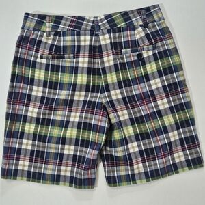 J.Crew Favorite Fit Shorts Womens 4 Multicolor Plaid Gingham Madras Check Preppy